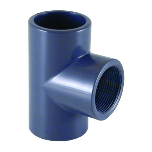 Cepex PVC T-stuk 90° 2 x Ø32mm x 1" binnendraad PN10