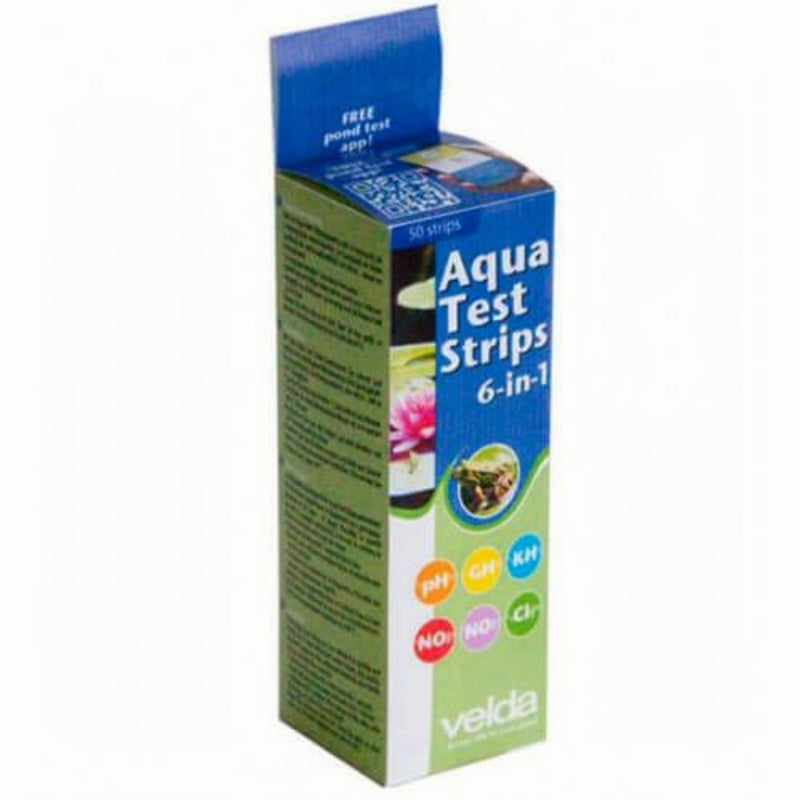 Velda Aqua Test Strips 6 in 1 - productfoto — Watertest bij Vijvercentrum