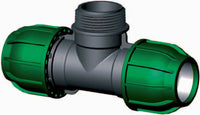 Aquaforte PP klemkoppeling T-stuk 25mm x 1" buitendraad x 25mm - productfoto, miniatuur 2