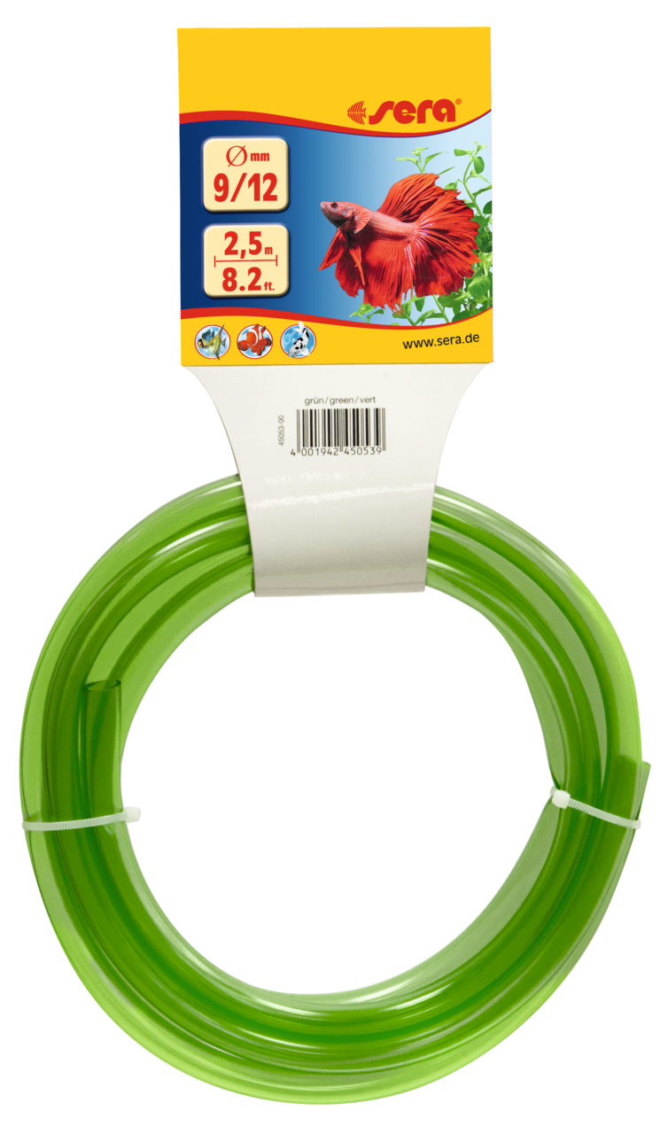 Sera filterslang 9/12 mm groen 2,5 meter - aquariumfilter aansluiten
