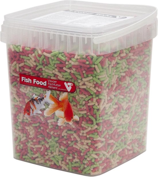 VT Fish Food 3-Colour Sticks 5 liter - Drijvend vijvervoer voor alle vijvervissen