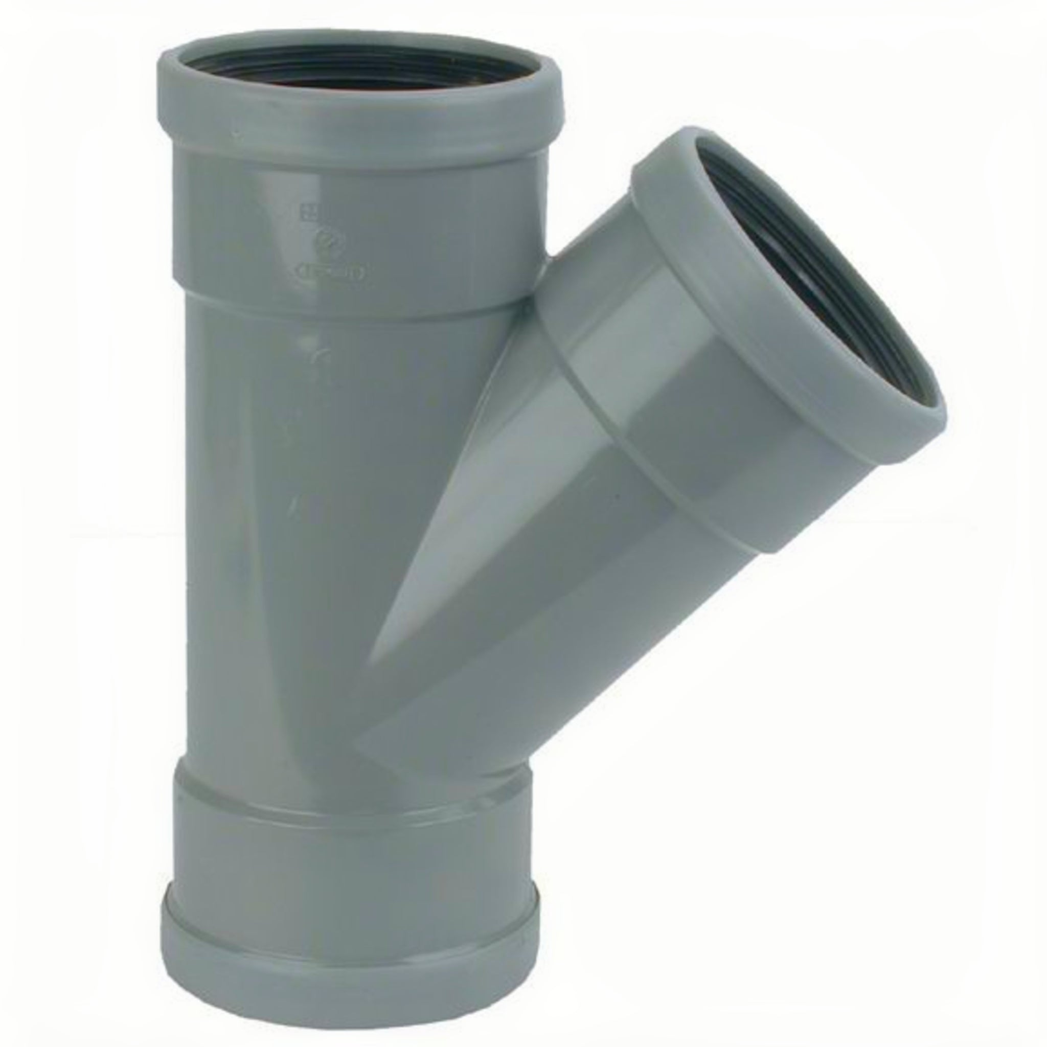 Wavin PVC T-stuk 45 graden manchet 3 x mof 125 mm