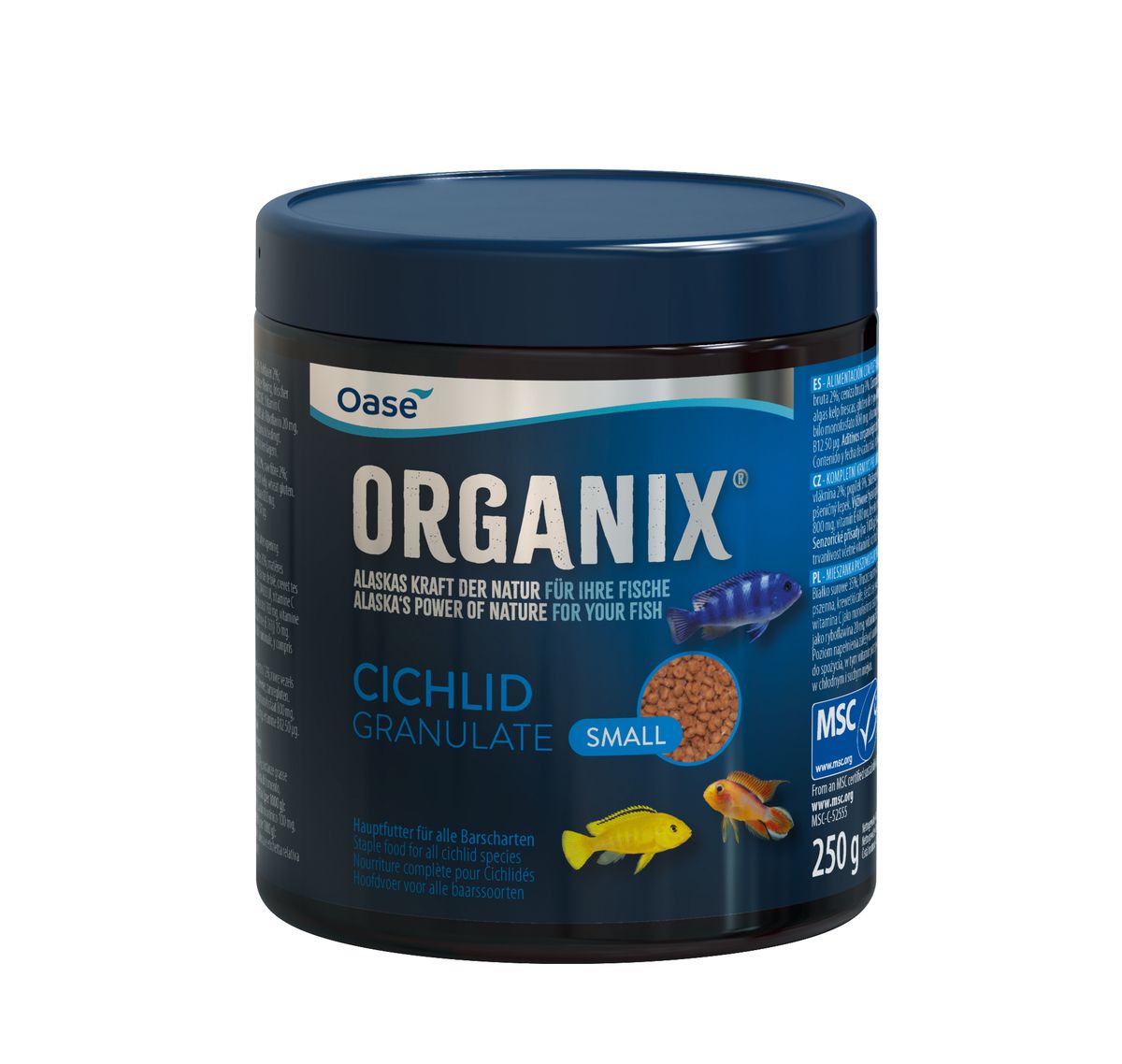 Oase ORGANIX Cichlid Granulate S 550 ml - MSC-gecertificeerd voer voor kleine cichliden