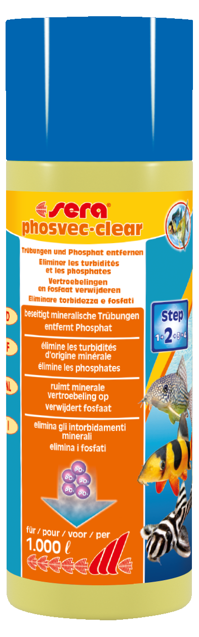 Sera Pond Phosvec 250 ml - Fosfaatbinder tegen algen, voor 2.500 liter, afbeelding 2 Aquarium
