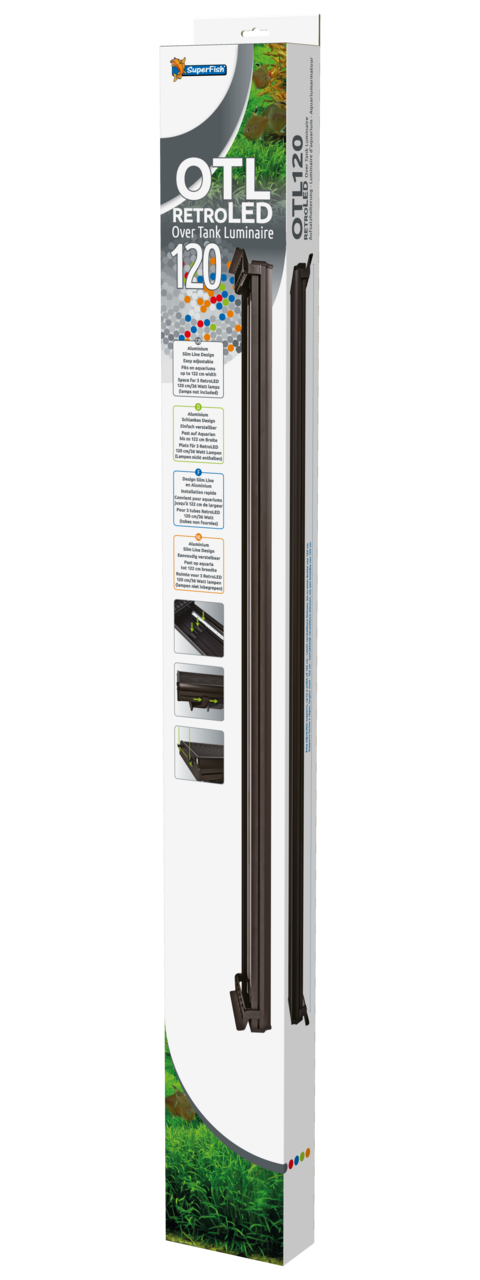 Superfish Retro LED OTL 120 cm T8 36W - open-top armatuur voor aquariumverlichting, afbeelding 2 Aquarium Verlichting