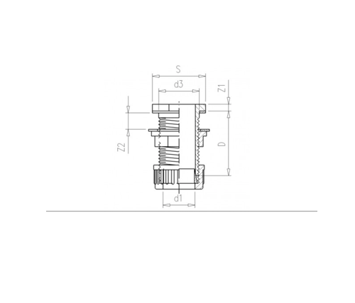 Wanddoorvoer (1 ") met klemring 25mm