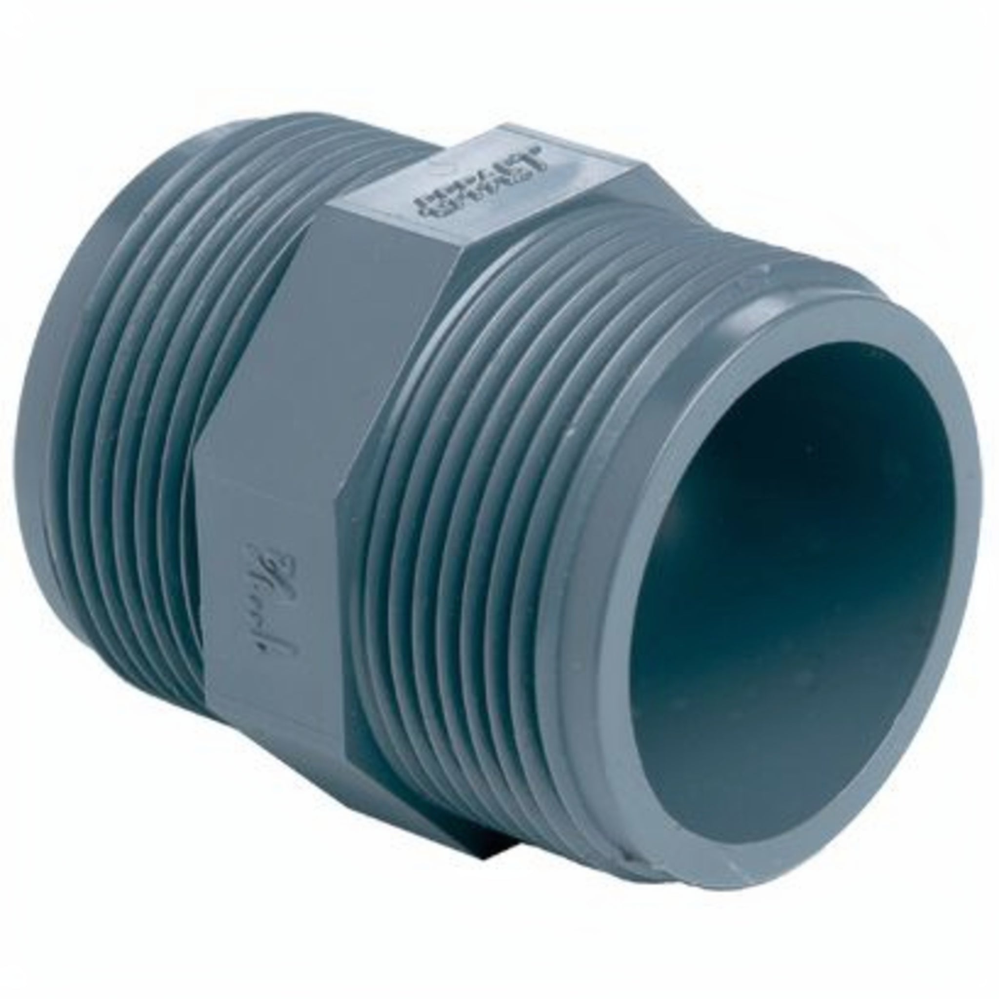 AquaForte dubbele nippel buitendraad 1/2 inch PVC