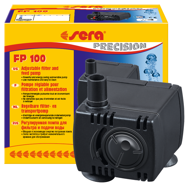 Sera FP 100 filter- en transportpomp - Compacte regelbare onderwaterpomp 120 l/h, afbeelding 2 Aquariumpomp