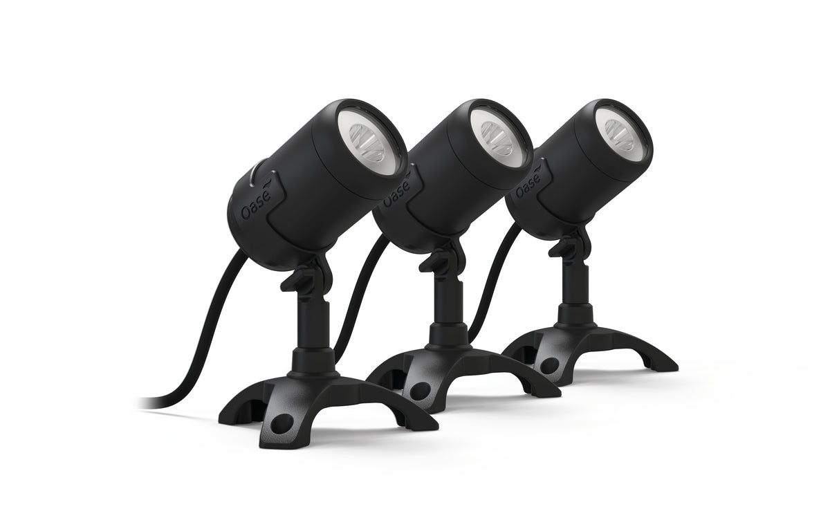 Oase LunAqua Connect M Set 3 - vijververlichting met 3 LED spots warm wit