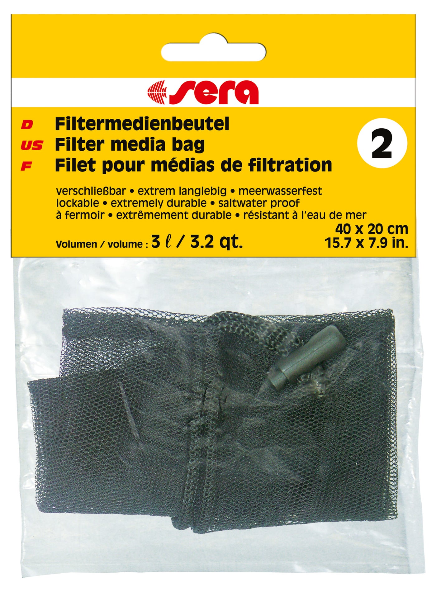 Sera Filterzakje 2 - Fijnmazig netje 40x20cm