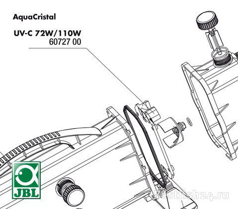 JBL AquaCristal UV-C Afdekplaat Bypass (72W / 110W)