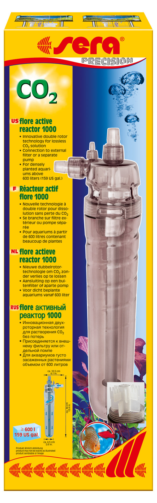 Sera Flore actieve CO2-reactor 1000 - CO2-oplossysteem voor aquariums tot 1000 liter, afbeelding 2 CO2-reactor