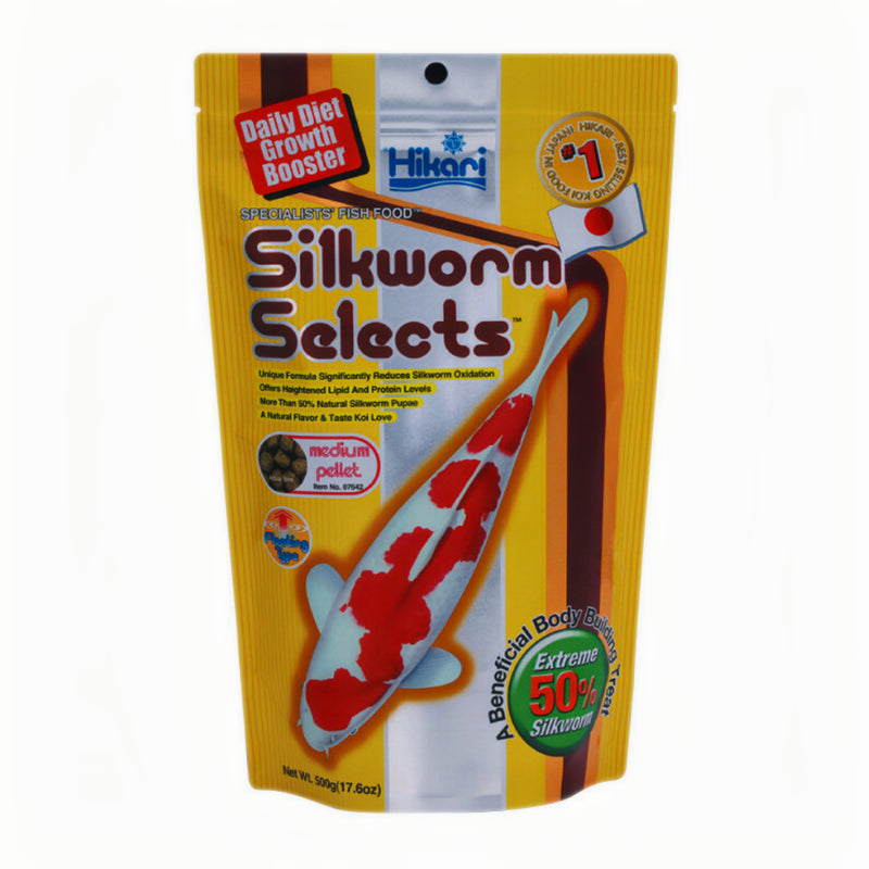 Hikari Silkworm Select Medium 500gr - productfoto, Koivoer Aanvullend bij Vijvercentrum