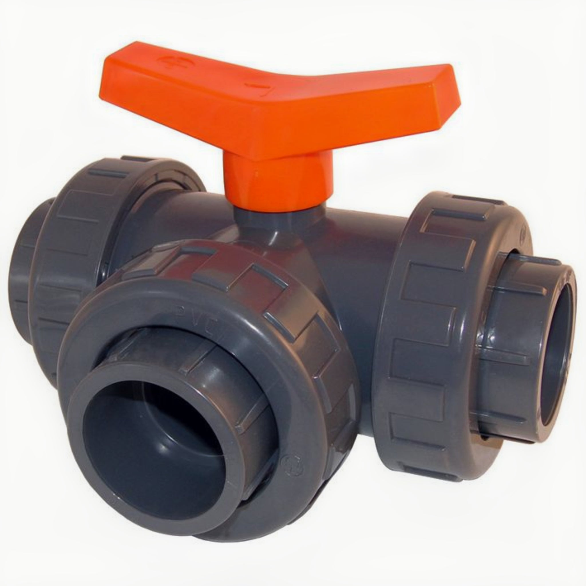 Effast Kogelkraan PVC 3-weg t-boring lijm 40mm - productfoto