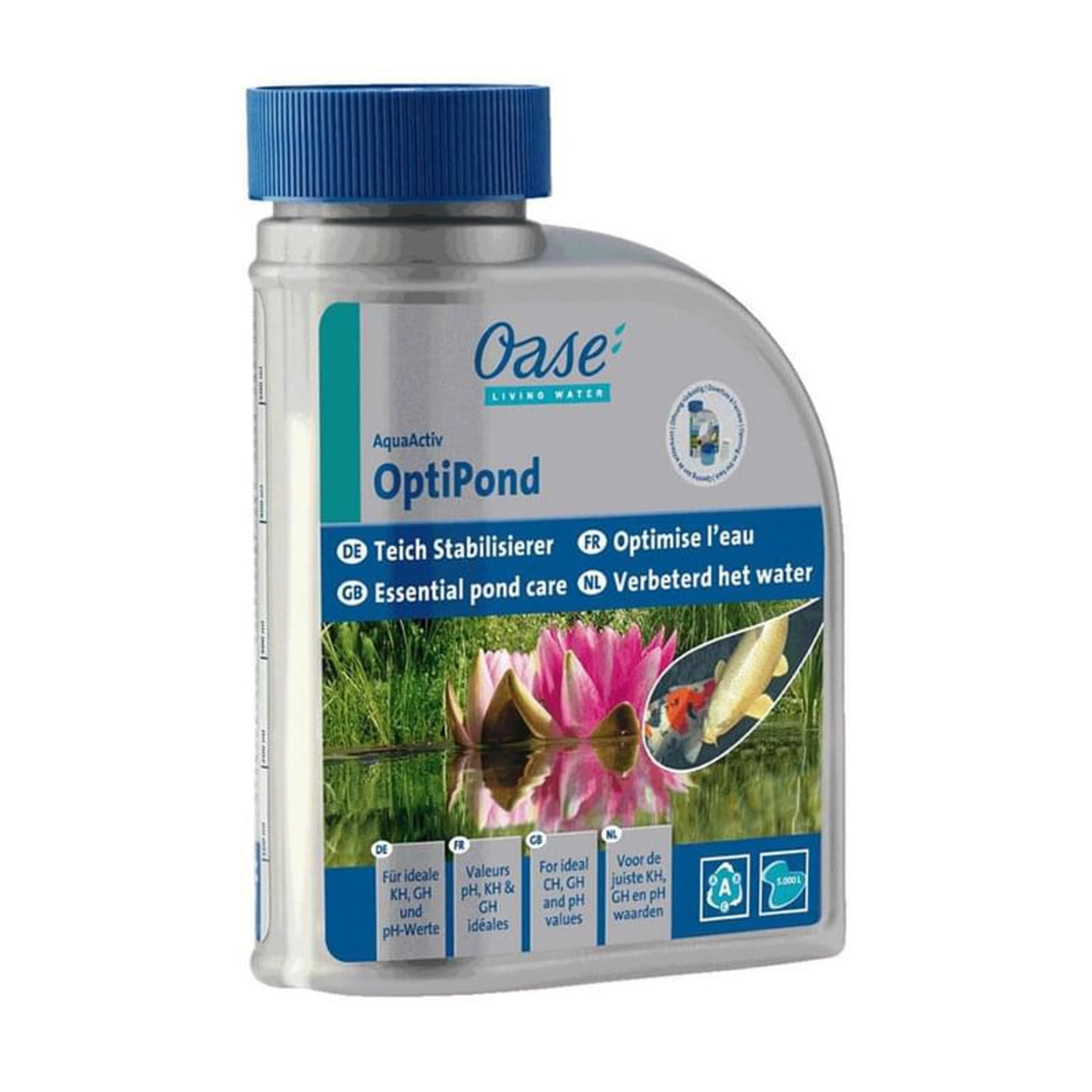 Oase AquaActiv OptiPond 5 liter - KH en GH stabilisator voor vijvers tot 50.000 liter productafbeelding