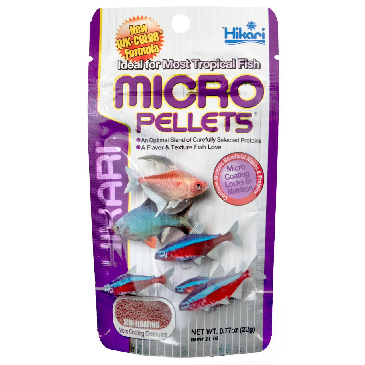 Hikari Micro Pellets 22 gram - Langzaam zinkend visvoer voor kleine tropische vissen