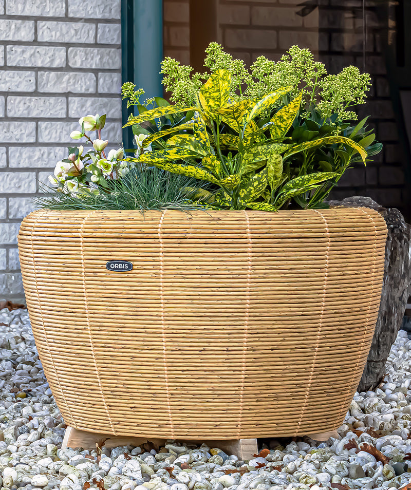 Velda Velda Orbis Planter Natural - Wicker plantenbak 70 liter voor binnen en buiten, afbeelding 3 Plantenbak