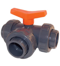 Effast Kogelkraan PVC 3-weg L-boring Lijm 20 mm - Schakelkraan voor dunne leiding, miniatuur 2