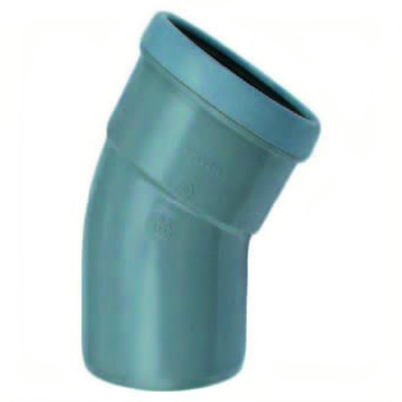 Wavin PVC Bocht 30 graden manchet 2x mof 125 mm - minimale richtingsverandering voor grote leidingen, PVC Hulpstuk bij Vijvercentrum
