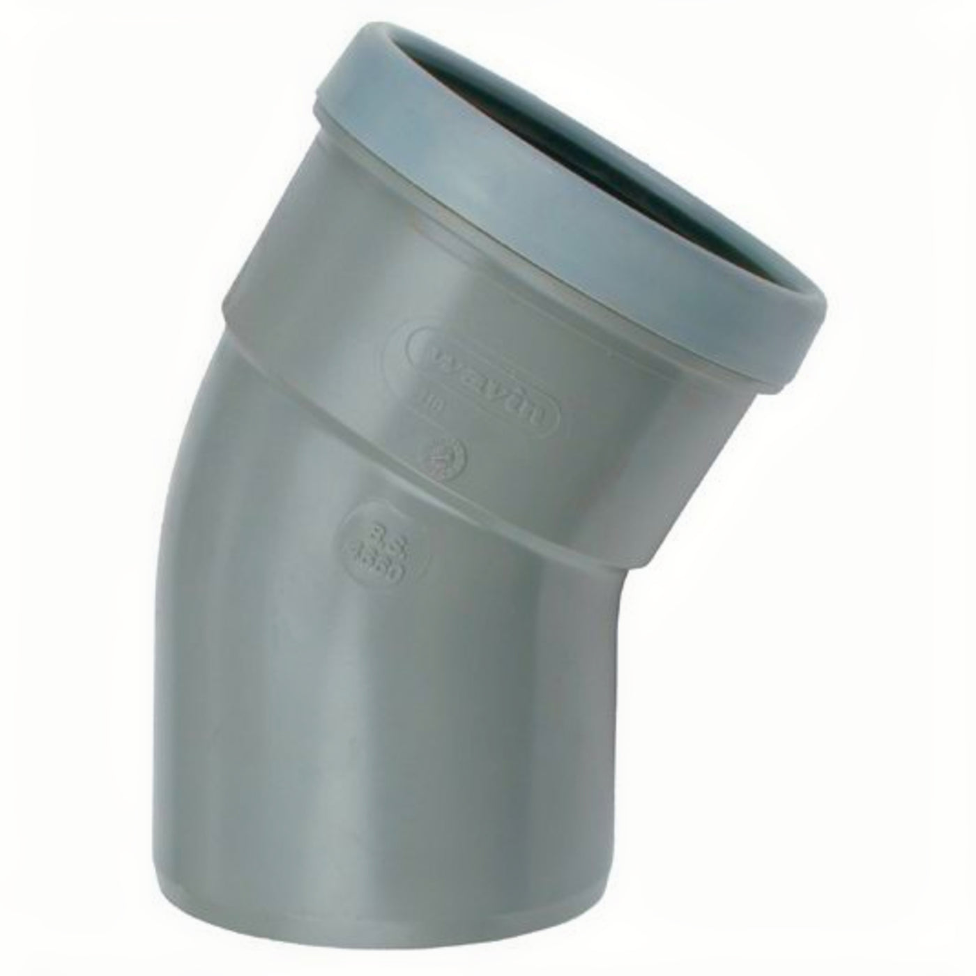 Wavin PVC Bocht 30 graden manchet 110 mm - mof x spie voor afvoer en vijverleidingen