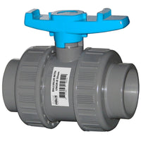 Europond Kogelkraan PVC dubbele wartel 50 mm - Demonteerbare afsluiter voor vijverleidingen, miniatuur 1