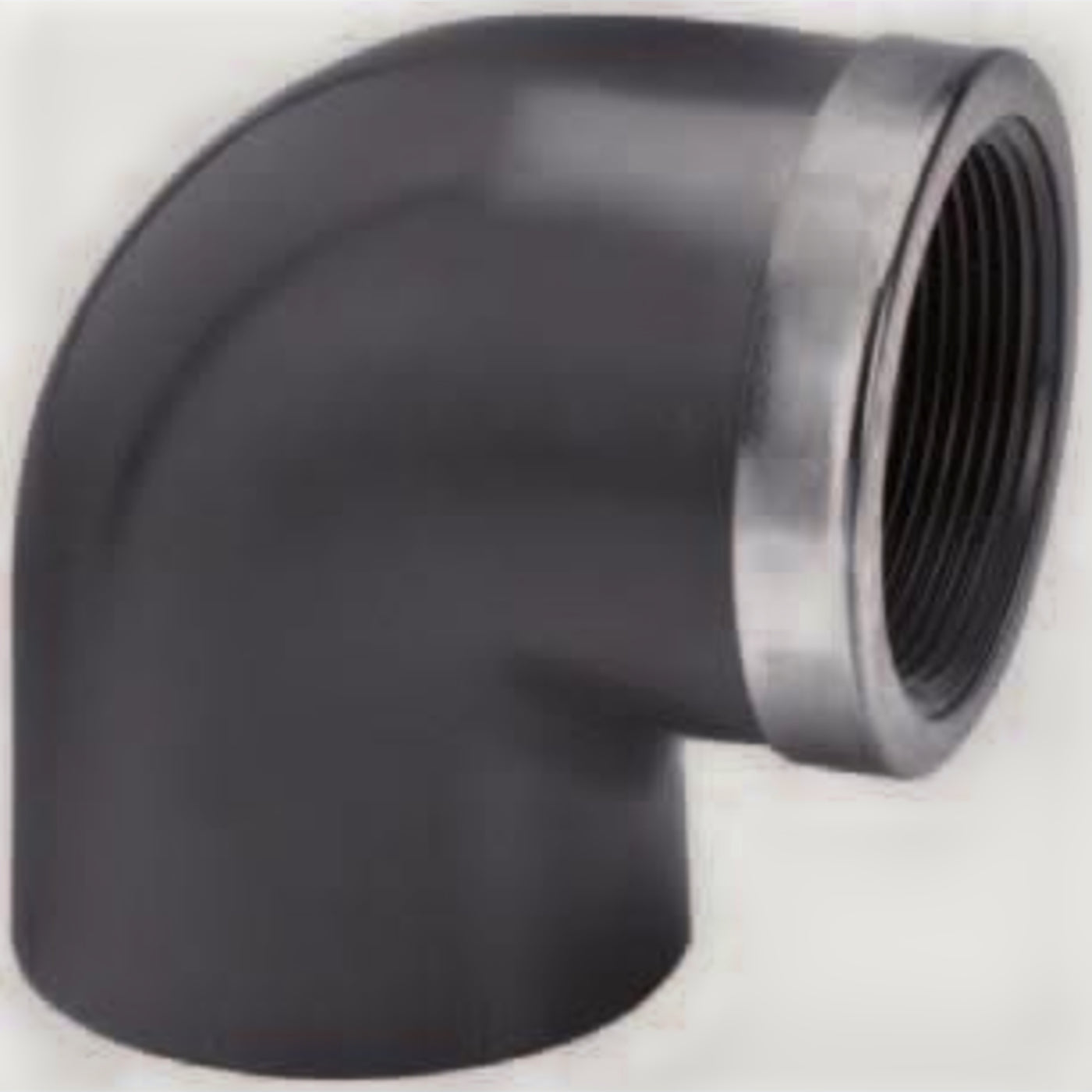 Effast Knie 90 graden PVC lijm x binnendraad met RVS ring 20 mm x 1/2 inch