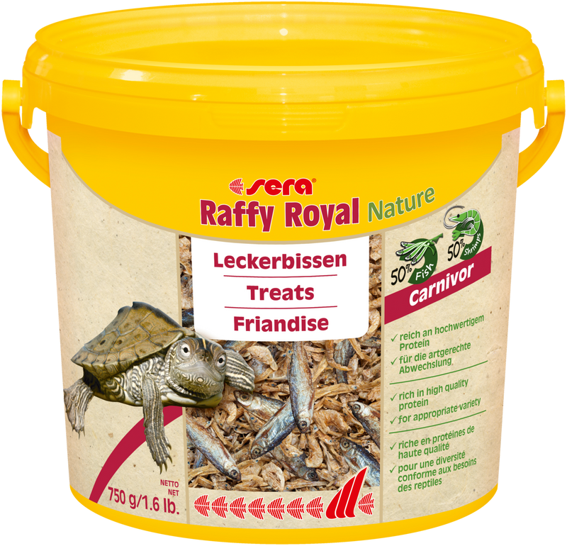Sera Raffy Royal Nature 3.800 ml - natuurlijke snack van vis en garnalen voor waterschildpadden, afbeelding 2 Aquariumvoer