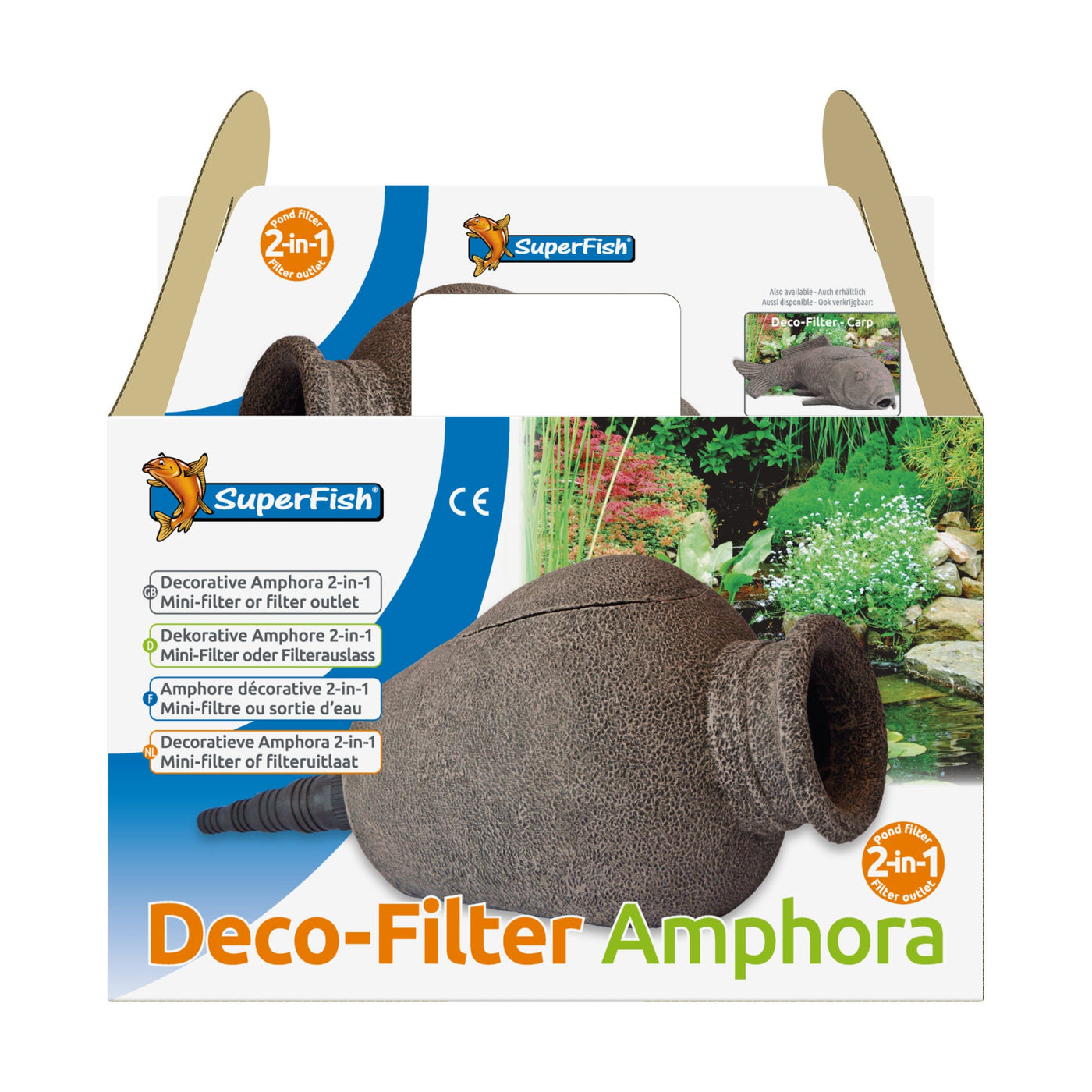 Superfish Amphora Filter - decoratieve kruik met vijverfilter