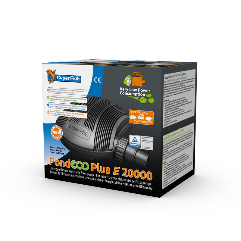Superfish Pond Eco Plus E 20.000 - Vijverpomp 19.500 l/u 150W, Vijverpomp bij Vijvercentrum