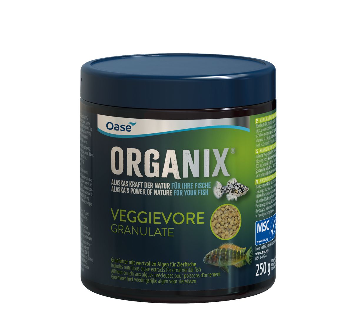 Oase ORGANIX Veggievore Granulate 550ml - Visvoer granulaat voor herbivore vissen
