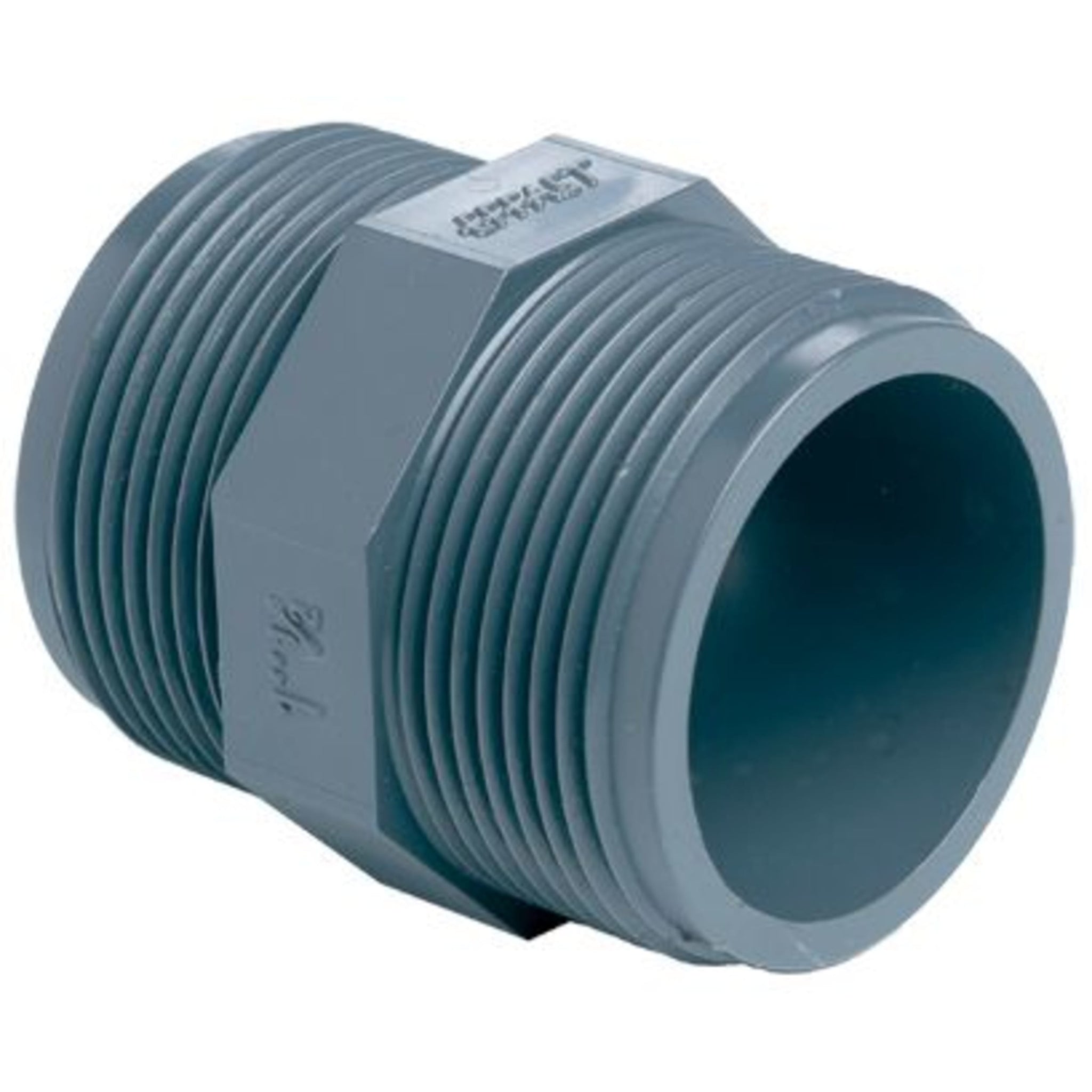 AquaForte PVC dubbele nippel 1½" buitendraad - Verbindingsstuk voor vijverleiding
