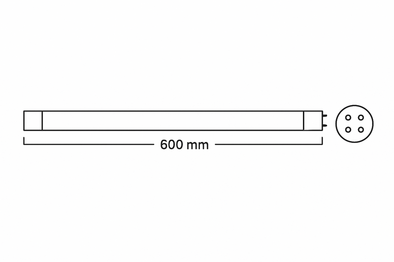 Filtreau 75 Watt - T5 - Witte fitting - lengte 600mm - UVC Vervangingslamp - afbeelding 2, detailaanzicht UV-C Vervanglamp