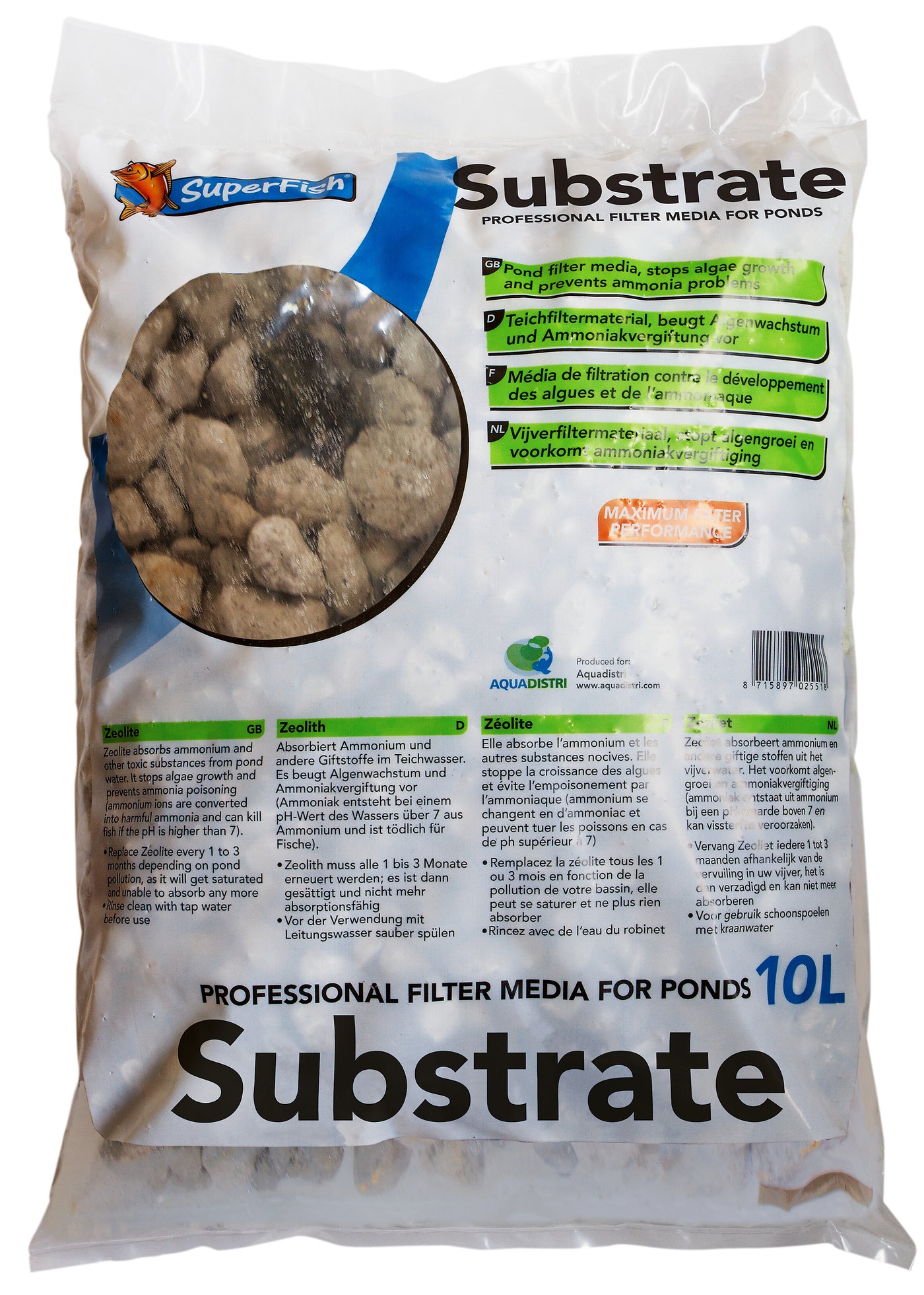 Superfish Filtersubstraat 25 liter - biologisch filtermedium voor vijverfilters