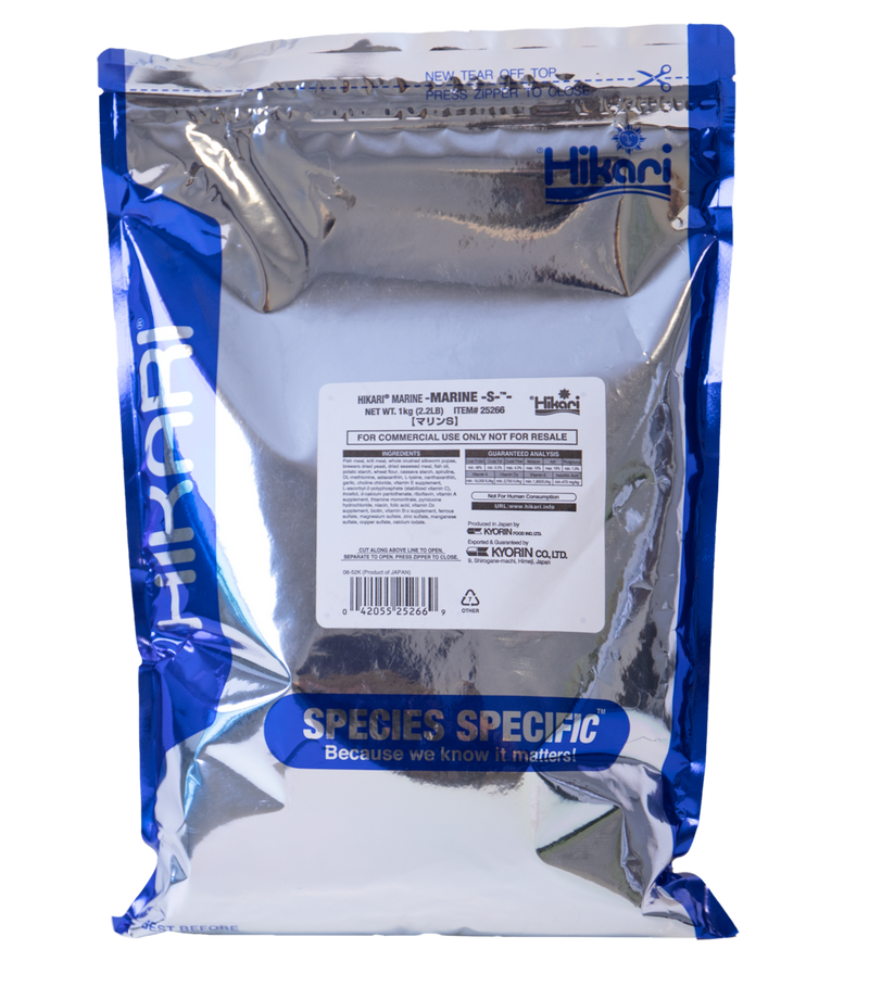 Hikari Marine S 1 kg - langzaam zinkend voer voor kleine zeewatervissen, afbeelding 2 Visvoer