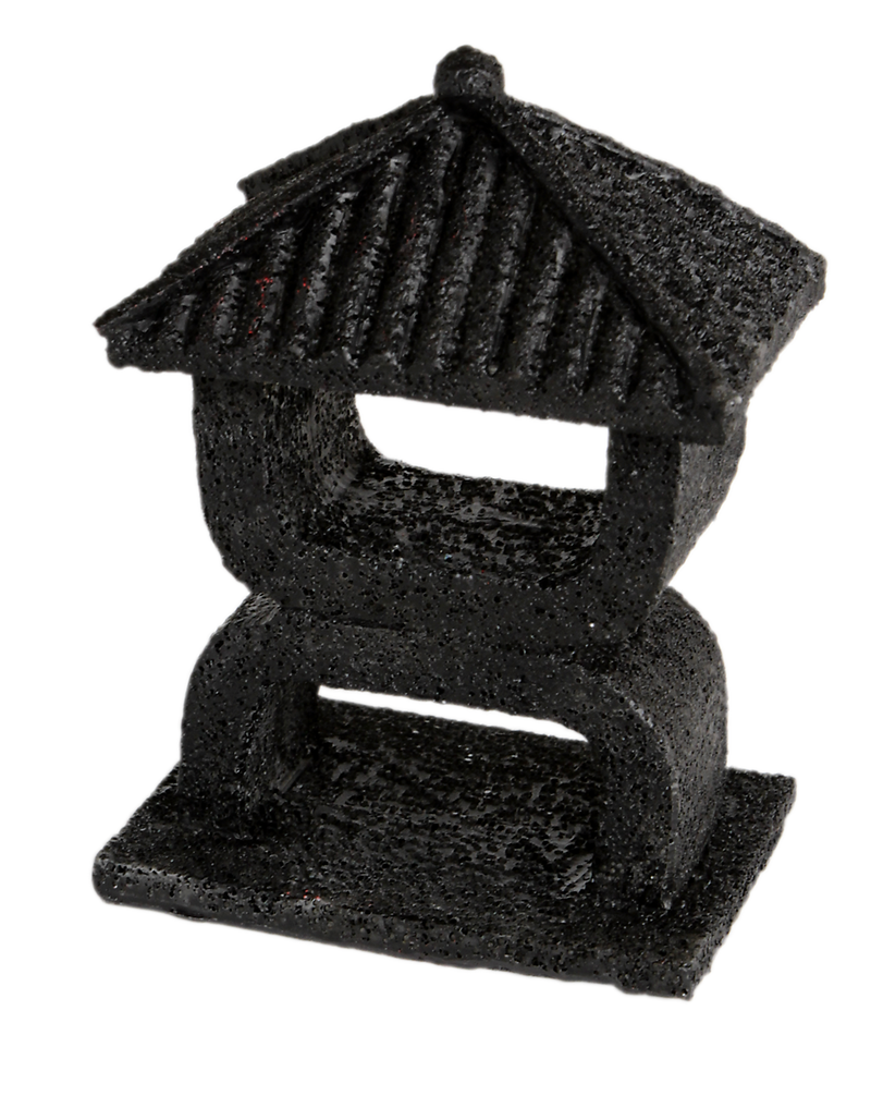 Superfish Zen Deco Mini Temple zwart aquarium ornament, afbeelding 2 Aquarium Decoratie