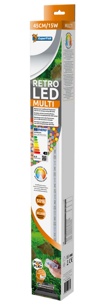 Superfish Retro LED Multi T8 45 cm 15W - RGB LED-verlichting met afstandsbediening voor aquarium, miniatuur 2