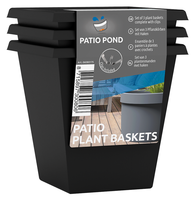 Superfish Patio Pond Mandje en Haken 3 stuks - Plantmandjes voor terrasvijver, afbeelding 2 Vijver Accessoire