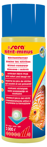 Sera Nitrit-minus 500 ml - Verlaagt nitrietwaarden in zoet- en zoutwateraquaria, miniatuur 2