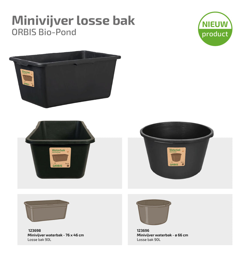 Velda Velda Orbis Bio-Pond rechthoekig 76 x 46 cm - Ingraafbare minivijver 90 liter, afbeelding 3 Minivijver