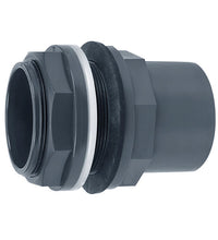 VDL PVC tankdoorvoer 50 mm x 2 inch zijaanzicht met wartelmoer, miniatuur 2