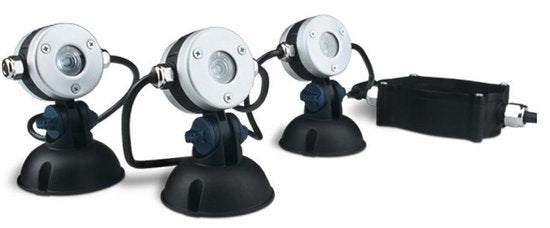 Oase LunAqua Mini LED Warm - Set van 3 compacte vijverspots warm wit 2700K, afbeelding 2 Vijververlichting