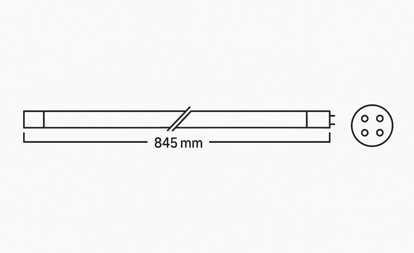 Philips 40 Watt - T5 - Witte fitting - lengte 845mm - UVC Vervangingslamp - afbeelding 2