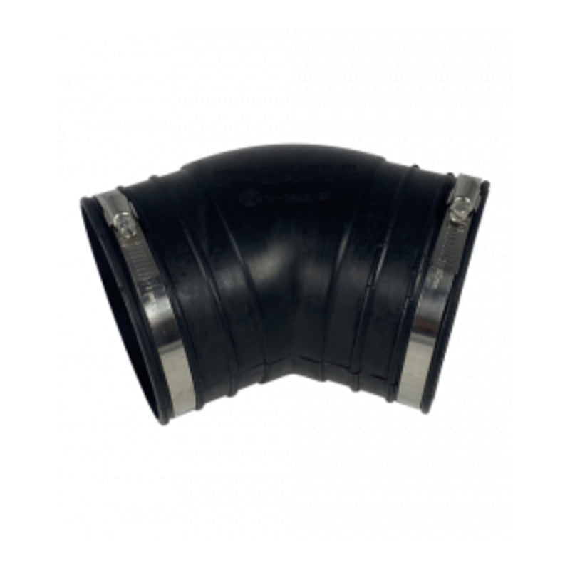 Air Aqua Flexibele rubber bocht (45°) 125mm - productfoto — PVC Hulpstuk bij Vijvercentrum