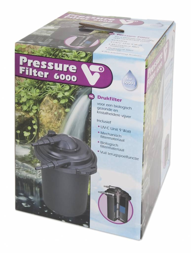 VT Pressure Filter 6000 met 9W UV-C - drukfilter voor vijvers tot 6000 liter, afbeelding 2 Vijverfilter