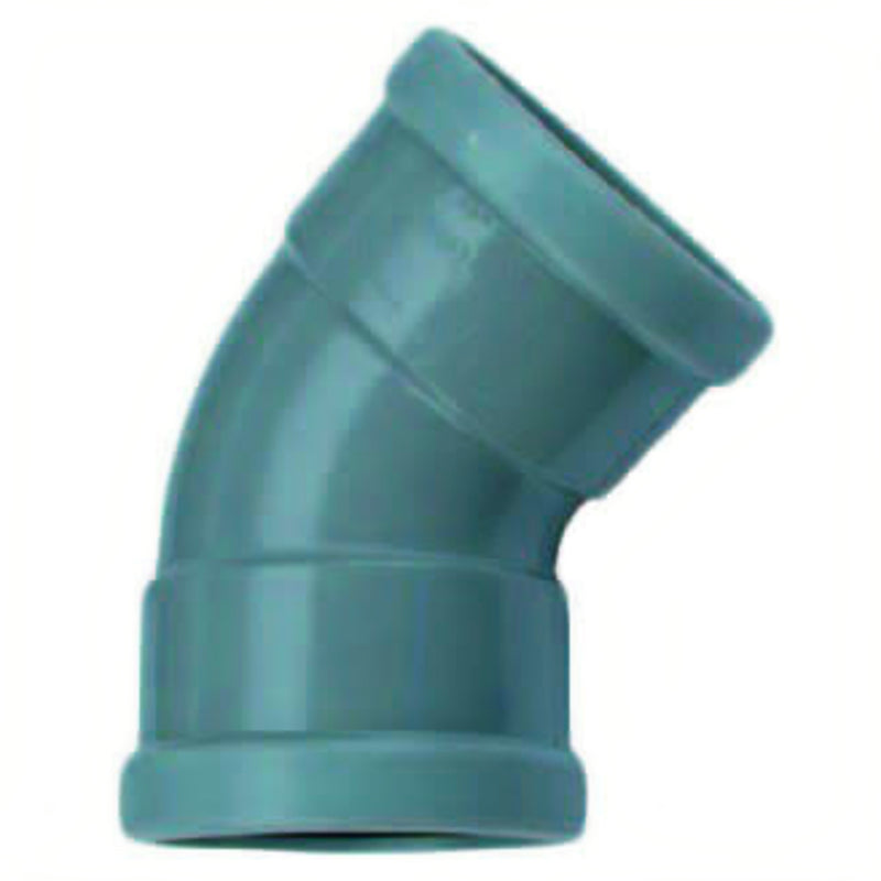 Wavin PVC Bocht 45 graden 110 mm - manchetverbinding 2x mof, PVC Hulpstuk bij Vijvercentrum