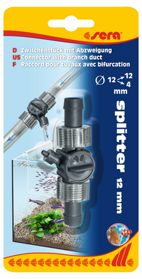 Sera Tussenstuk met aftakking 12/12/4 mm - Regelbare slangverdeler voor buitenfilters, miniatuur 2