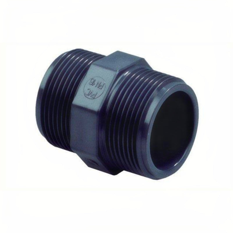 Effast dubbele nippel buitendraad 4 inch PVC, PVC Fitting bij Vijvercentrum