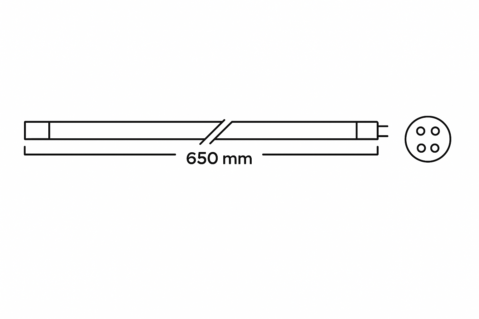 Filtreau 80 Watt - T5 - Witte fitting - lengte 650mm - UVC Amalgaam Vervangingslamp - afbeelding 2