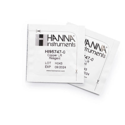 Hanna HI95747-01 koper LR-reagentia - 100 tests voor fotometer (0-1,500 ppm)