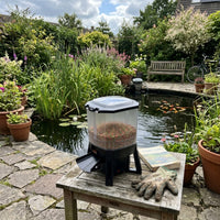 Superfish Solar Fish Feeder voerautomaat op zonne-energie met 6 liter reservoir - Automatisch vijvervissen voeren op zonne-energie, miniatuur 5
